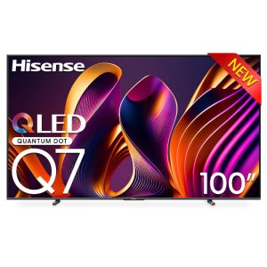 Hisense 100Q7N QLED Smart TV with vibrant colors, perfect for watching movies, sports, and gaming.