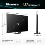 Hisense 75U7Q | 75″ Mini-LED 144Hz VRR ULED Gaming TV - Image 2
