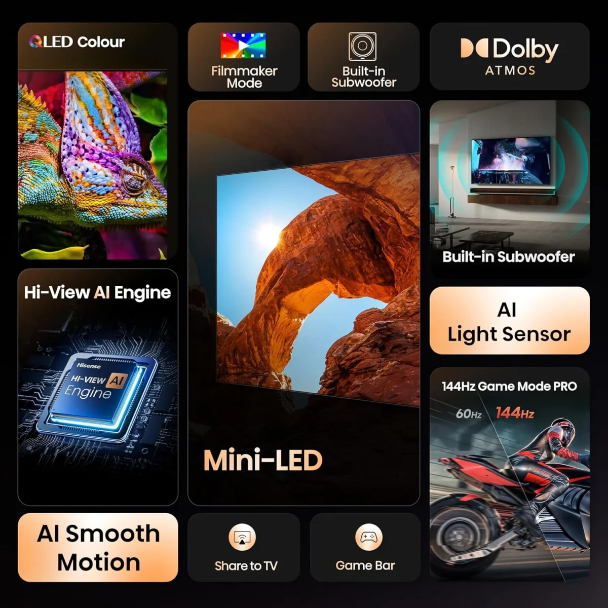 Hisense 75U7Q | 75″ Mini-LED 144Hz VRR ULED Gaming TV - Image 7