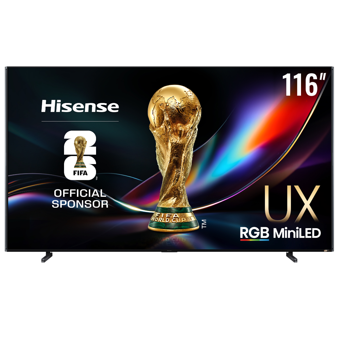 N70248337V-116UX Hisense 116 inch UX TV RGB Mini LED 165Hz VRR 4K - Image 1