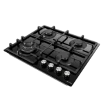 Hisense HHU60GAGB Built In Hob 4 Gas, 60CM - Black Glass - Image 2
