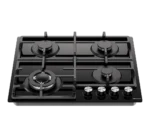 Hisense HHU60GAGB Built In Hob 4 Gas, 60CM - Black Glass - Image 3