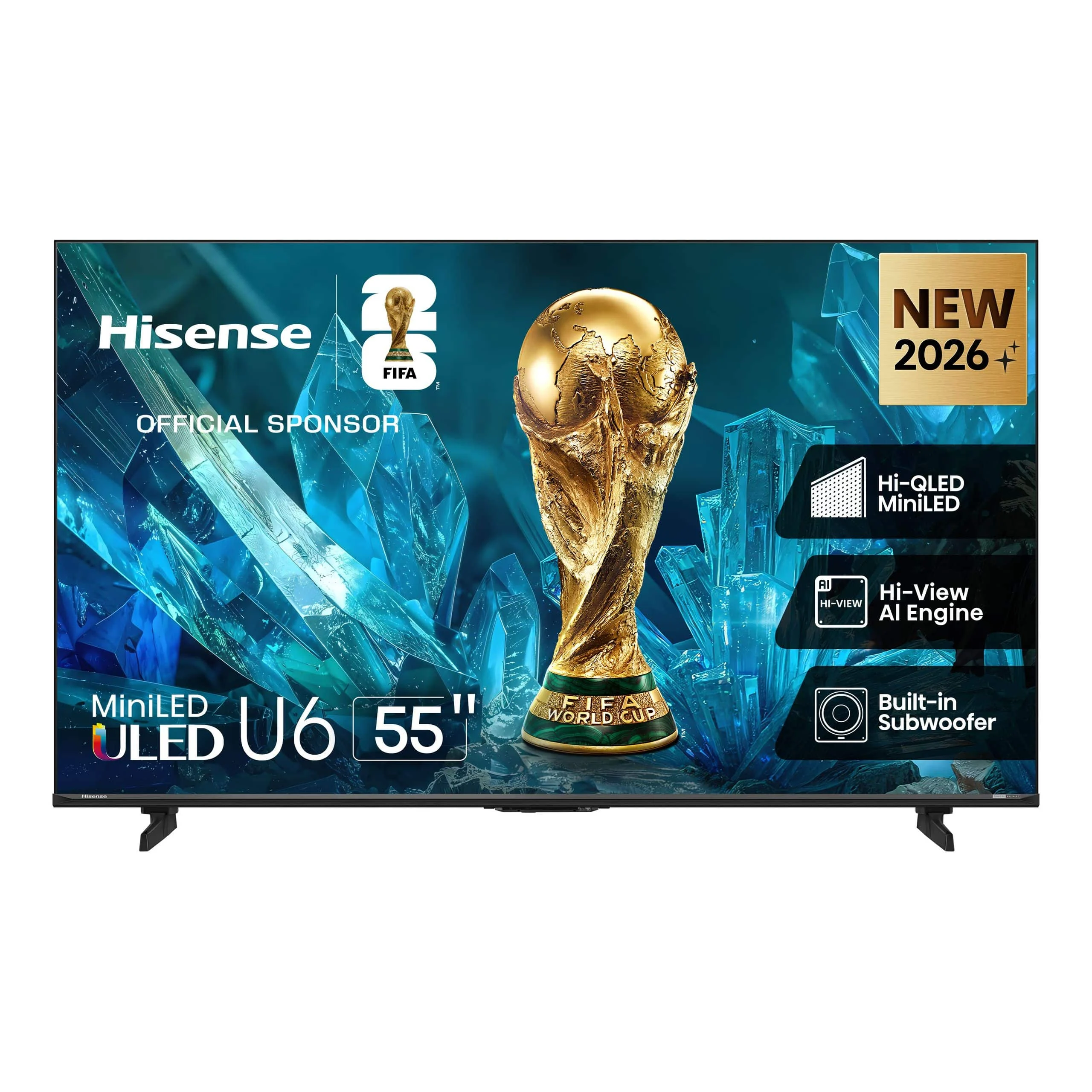 1.Main-55U6S-FIFA Hisense MiniLED 55U6S 55″ Inch 60Hz 55U6SKEN - Image 1